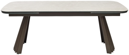 Стол ASTRID 200 TL-102 бежевый мрамор, испанская керамика, Шоколадное золото каркас