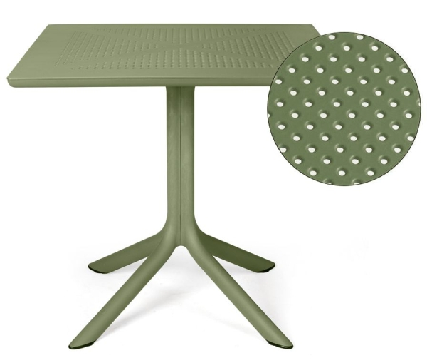 Стол пластиковый обеденный Clip 80 агава Стол пластиковый обеденный Clip 80 агава