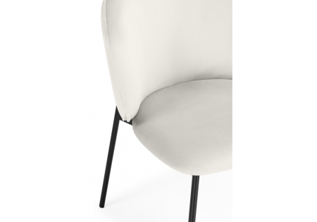 Стул на металлокаркасе Рикко белый (milk), черный