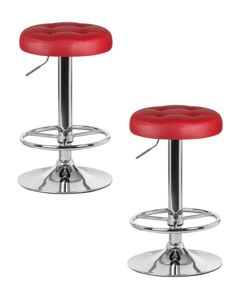 Набор 2 шт Табурет барный BRUNO, бордовый