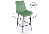 Барный стул Седа 360 фисташковый (zd 651), черный np