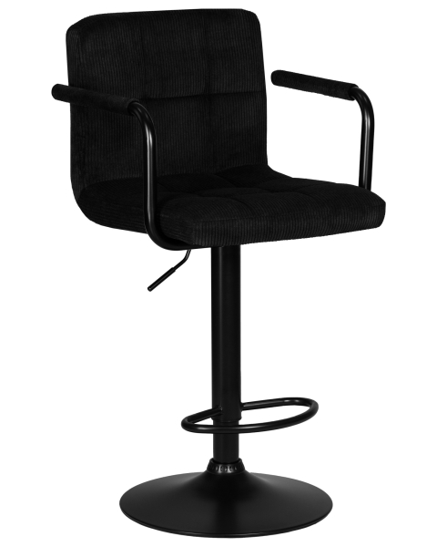 Стул барный KRUGER ARM BLACK черный вельвет Стул барный KRUGER ARM BLACK черный вельвет