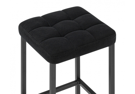 Барный стул Лофт микровелюр катания блэк, черный матовый