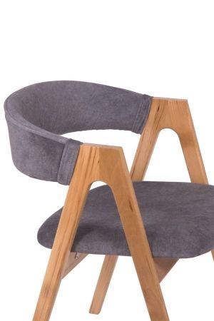 Стул "Честер 1" бук, ткань Айсберг серый