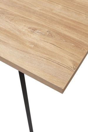 Стол ФИН 120 дуб канзас, черный каркас