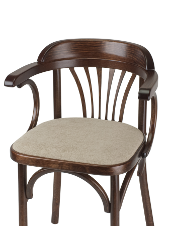 Стул Венский темный тон, букле бежевый MOSS 130, дуги назад