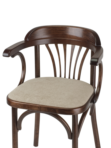 Стул Венский темный тон, букле бежевый MOSS 130, дуги назад