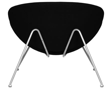 Кресло дизайнерское EMILY, черный ткань, хромированная сталь