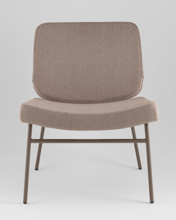 Кресло Эбигейл велюр бежевый, каркас бежево-серый