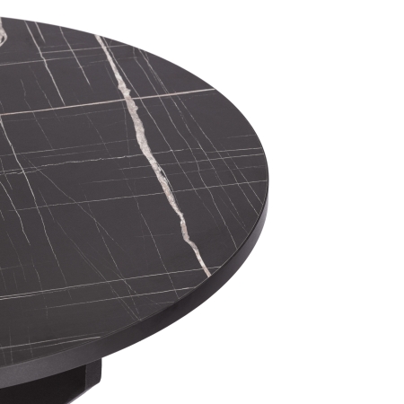 Стол MANZANA ЛДСП, HPL, металл, 80х80х75 см, мрамор черный, черный