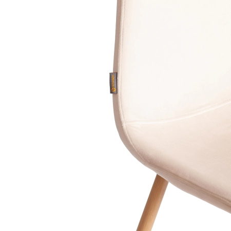 Стул BREEZE (mod. JSC-58) велюр и металл, бежевый и светлое дерево