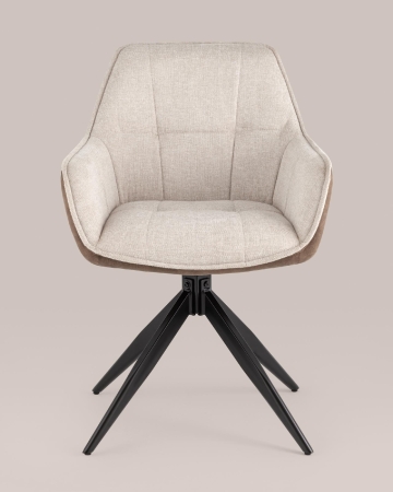 Стул обеденный Alba бежевый спинка экокожа