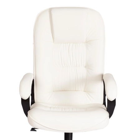 Кресло СН9944 экокожа и металл, белый и хромированный