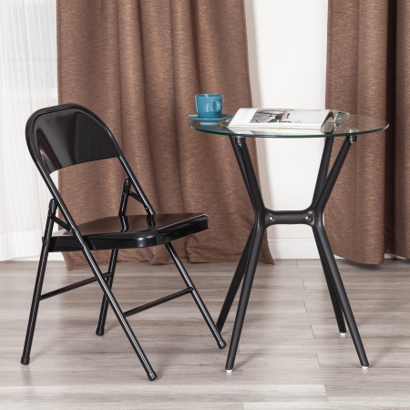 Стул складной FOLDER металлический, черный