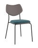 Стул обеденный Casey темно-бирюзовый с серой экокожей