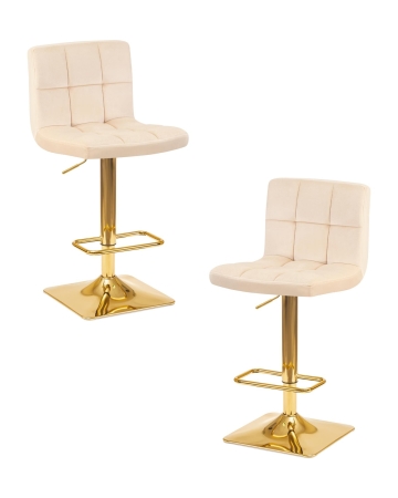 Набор 2 шт Стул барный GOLDIE, бежевый велюр (MJ9-10)