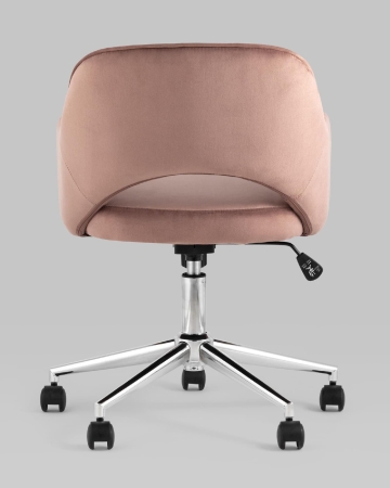 Кресло компьютерное Кларк велюр розовый