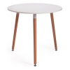 Стол MARS (T1004) МДФ, дерево, 80х80х75 см, белый, натуральный