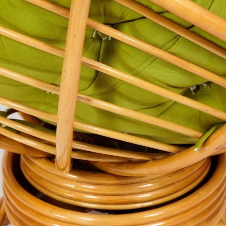 Кресло-качалка "PAPASAN" w 23 и 01 B с подушкой, мед, флок олива, 23