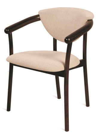 Кресло венское "Виенна" темный тон, бежевый М02