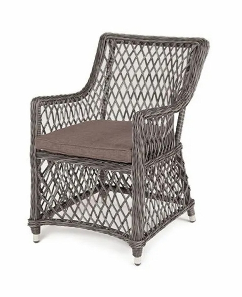 "Латте" плетеное кресло из искусственного ротанга, графит