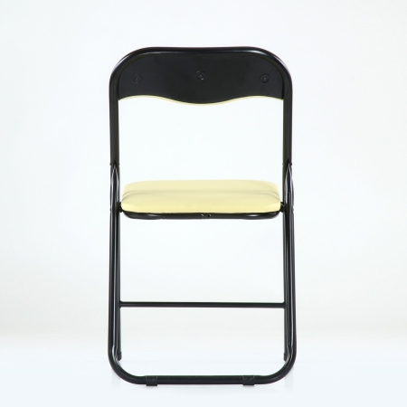 Складной стул Joker черный каркас бежевая экокожа