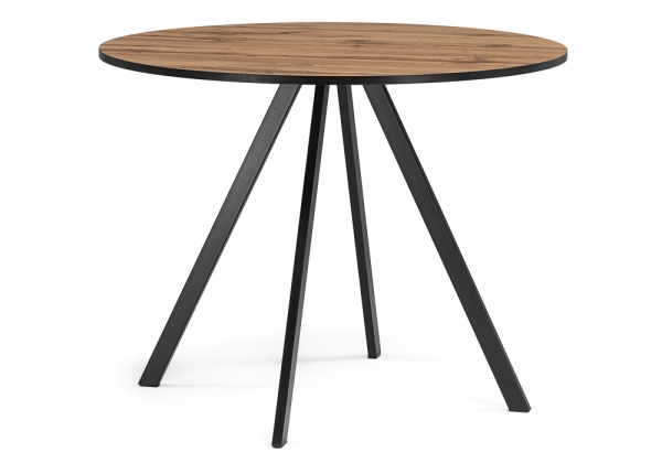 Стол деревянный Баргел 90х90х75 дуб вотан, черный