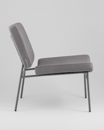 Кресло Эбигейл велюр серый, каркас серый