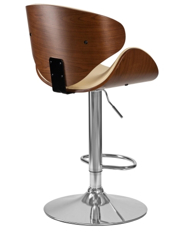 Набор 2 шт Стул барный KARTER, коричневое дерево, кремовый