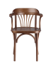 Деревянный стул Венский средний тон с твердым сиденьем с дугами назад