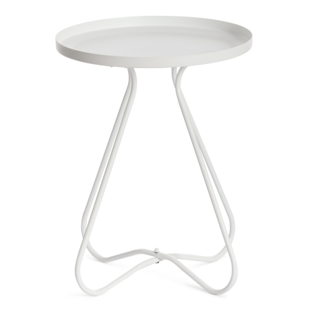 Столик журнальный GLAND металл, 40*40*45 см, белый