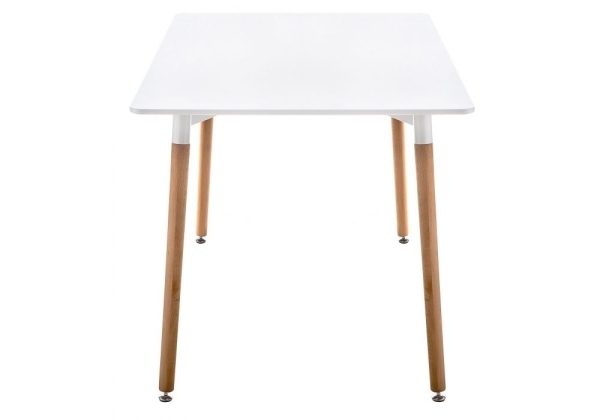 Стол Table 120 белый, светлое дерево