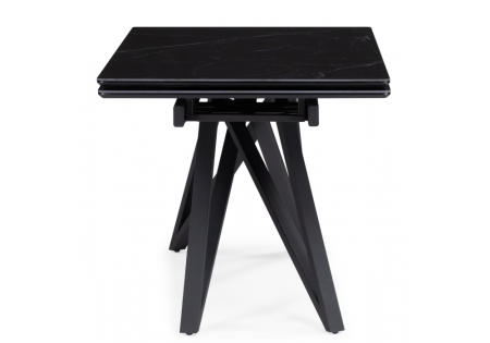 Керамический стол Вилсон 140(200)х80 черный мрамор, черный