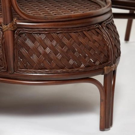 Комплект обеденный "ANDREA GRAND" (стол со стеклом + 6 кресел + подушки)