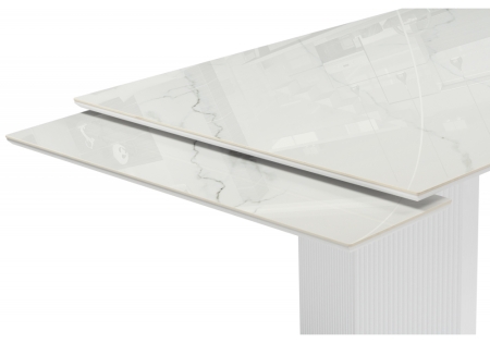 Керамический стол Монерон 200x100 дерево, белый