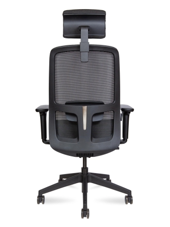 Кресло офисное Altai SL черный, ткань и пластик, мягкое сиденье, с подлокотниками