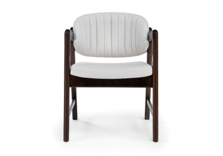 Стул деревянный Никсон ткань мешковина 9199-2, орех