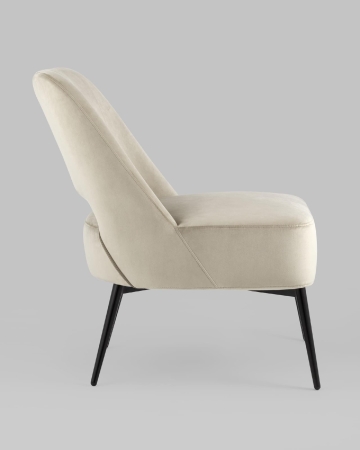 Кресло лаунж Бостон велюр бежевый