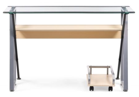 Стол Gunar серебристо-серый, прозрачный