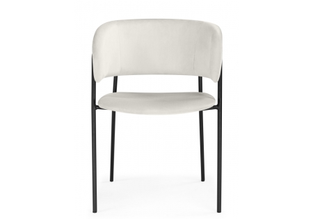 Стул на металлокаркасе Осло белый (milk), черный