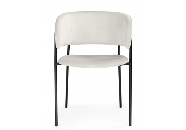 Стул на металлокаркасе Осло белый (milk), черный