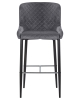 Стул барный CHRISTIAN'75 черные ножки, темно-серый велюр V108-91