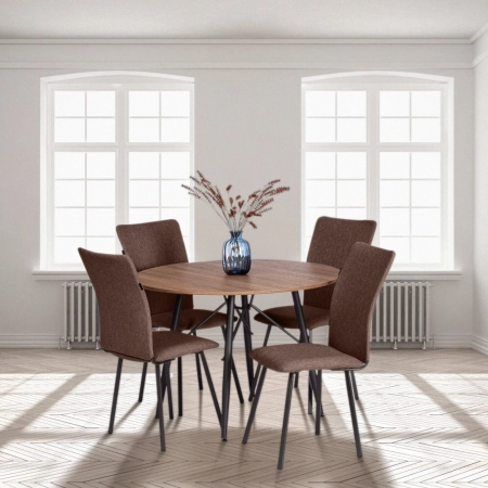 Стул обеденный La Rousse коричневый, черный