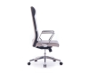 Кресло офисное Лондон ЛЮКС хром, серый (вставки), экокожа