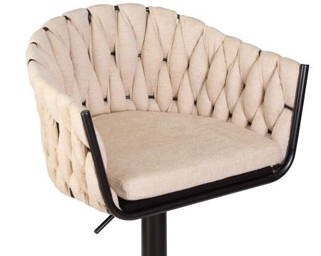 Стул барный LEON бежевая ткань LAR 275-1