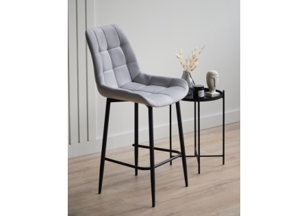 Барный стул Челси 360 светло-серый (zd 960), черный np