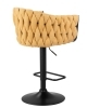 Набор 2 шт Стул барный LEON, желтая ткань (LAR 275-8)