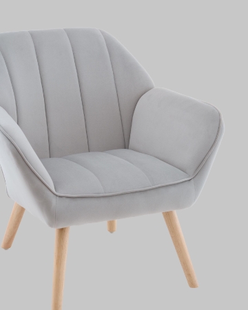 Кресло Руди серебряное