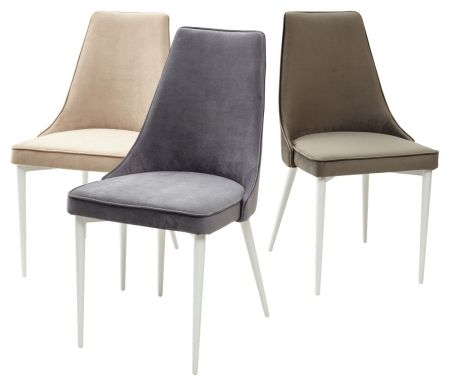 Стул NEPAL-P графит #14 велюр, белый каркас