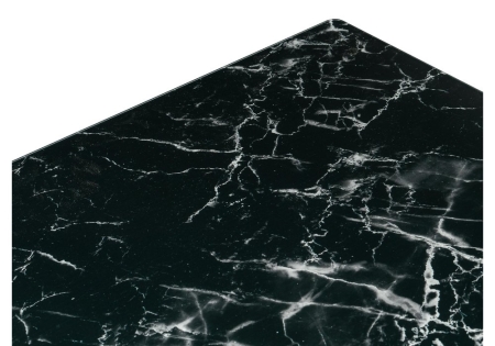 Стол деревянный Иматра черный мрамор, черная шагрень, камень